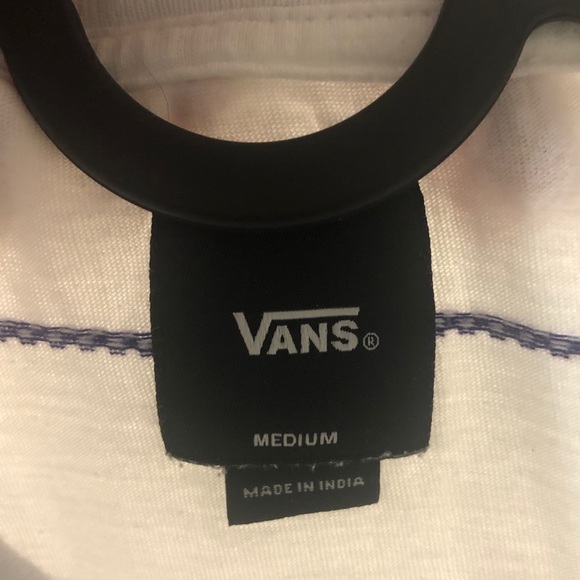 Vans White Checkered Stripe T-Shirt - Picture 3 of 3